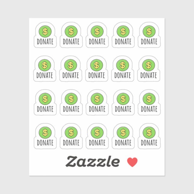 Adesivo Lembrete da doação de dinheiro: doador de caridade (Folha)