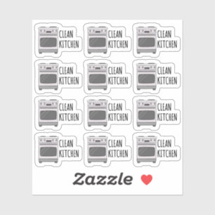 Adesivo Lembrete da Limpeza de Fogão da Cozinha Limpa