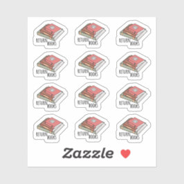 Adesivo Lembrete de Devolução de Livros da Biblioteca Estu