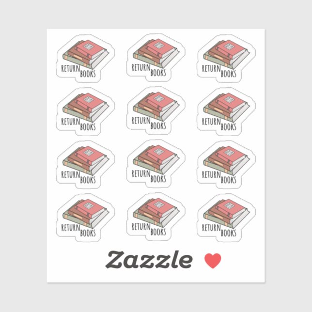 Adesivo Lembrete de Devolução de Livros da Biblioteca Estu (Folha)