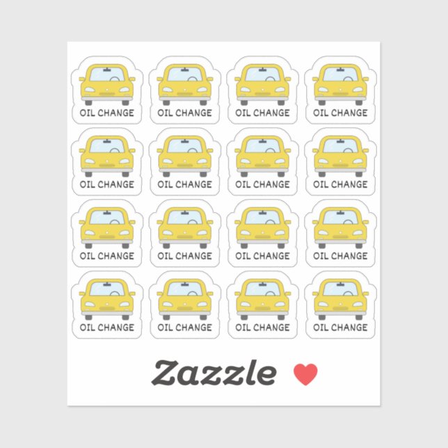 Adesivo Lembrete de mudança de óleo de manutenção de autom (Folha)