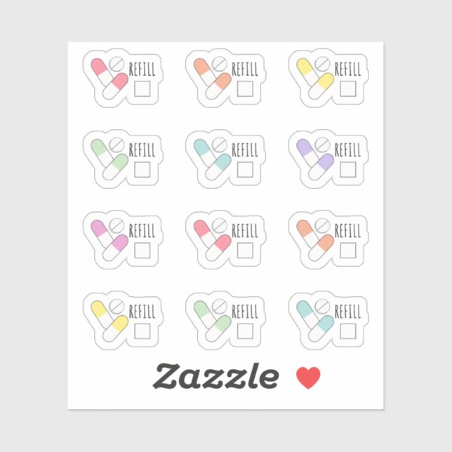 Adesivo Lembrete de Reabastecer Medicamentos Planner de Ra (Folha)