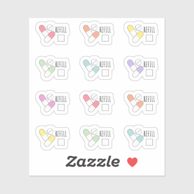 Adesivo Lembrete de Recarregar Medicamentos Planner de Ras (Folha)