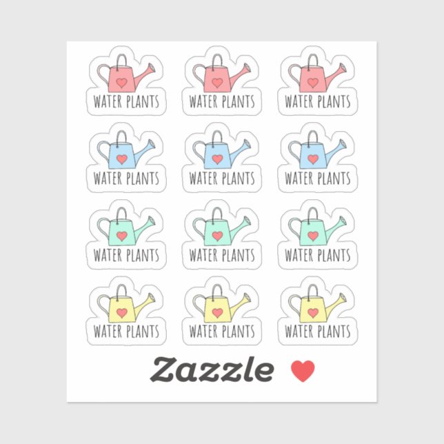 Adesivo Lembrete de Regar Plantas Planejador de Rega de Pl (Folha)