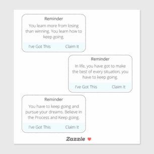 Adesivo Lembrete de texto Saúde mental Continua a Aceder 3