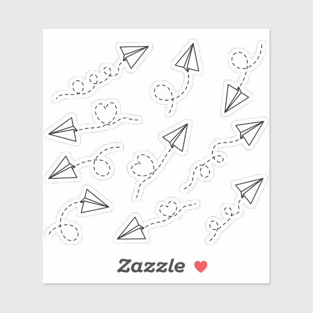 Adesivo Lembrete de Viagem de Avião de Papel Planejador De (Folha)