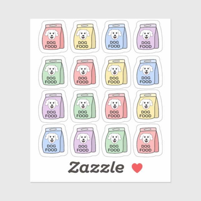 Adesivo Lembrete do Cachorro do comprar Comida do Cachorro (Folha)
