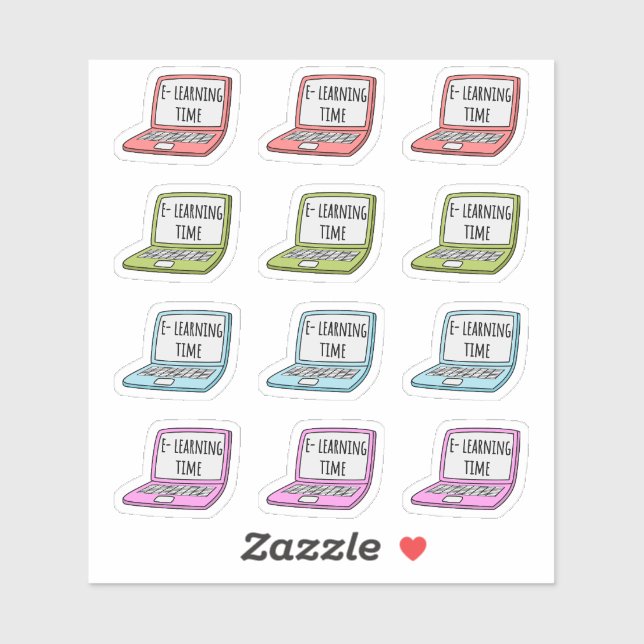 Adesivo Lembrete do E-Learning Home Schooling do Laptop Pl (Folha)