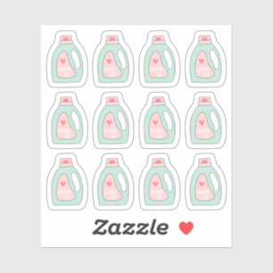 Adesivo Lembrete dos Detergentes do Dia de Lavagem Removen