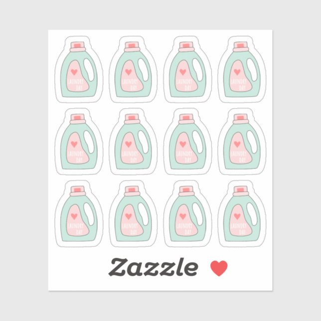 Adesivo Lembrete dos Detergentes do Dia de Lavagem Removen (Folha)