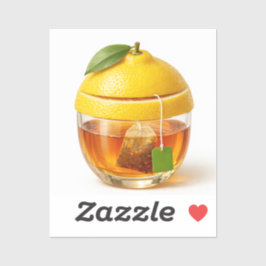 Adesivo Lemon Tea Illustration Vinyl Sticker