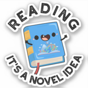 Adesivo Lendo É uma nova ideia Engraçado Livro