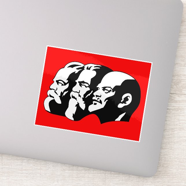Adesivo Lenin, Marx, Engels, União Soviética, Comunismo (Detalhe)