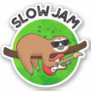 Adesivo Lenta Jam Funny Music Animal Pun