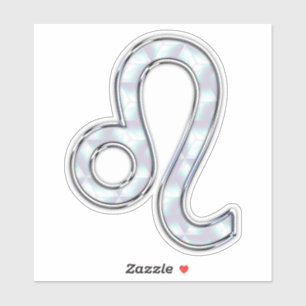 Adesivo Leo Zodiac - Sinal de Pastels Nacre Style Impressã
