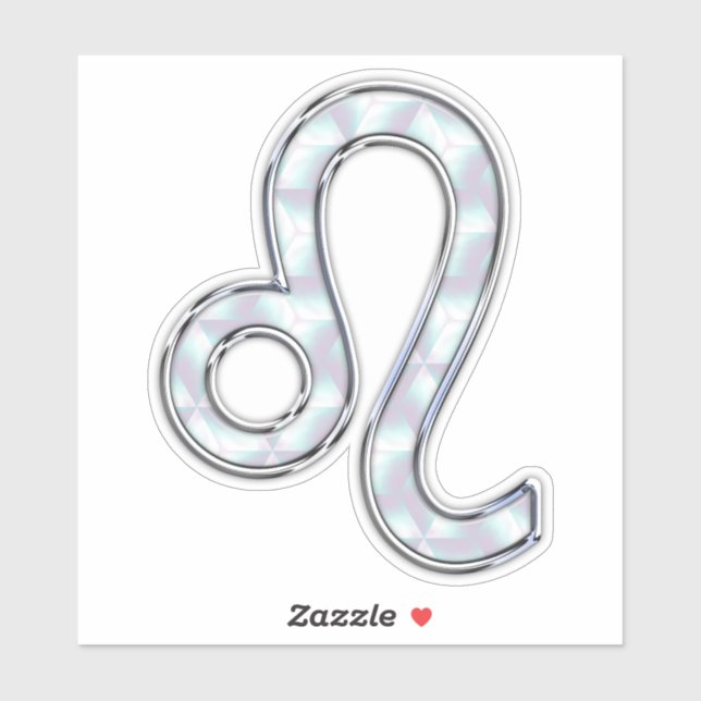 Adesivo Leo Zodiac - Sinal de Pastels Nacre Style Impressã (Folha)