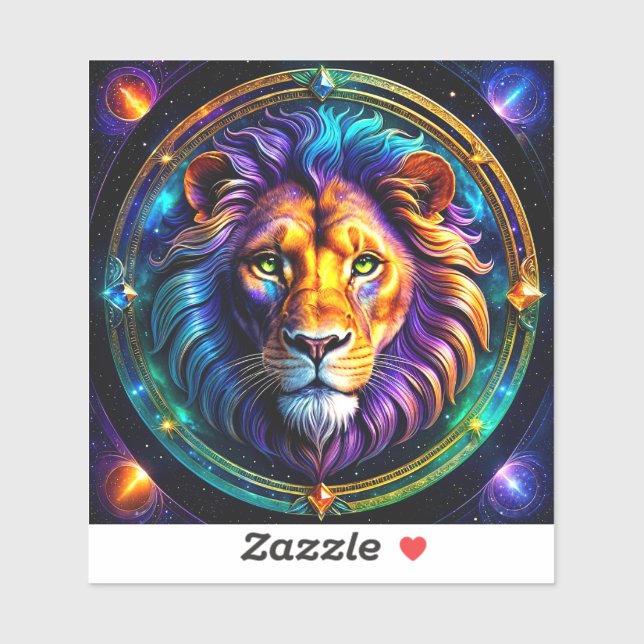 Adesivo Leo Zodiac Stickers, Celestial Zodiac (Folha)