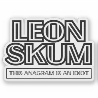 Adesivo Leon Skum | Este Anagram É Um Idiota