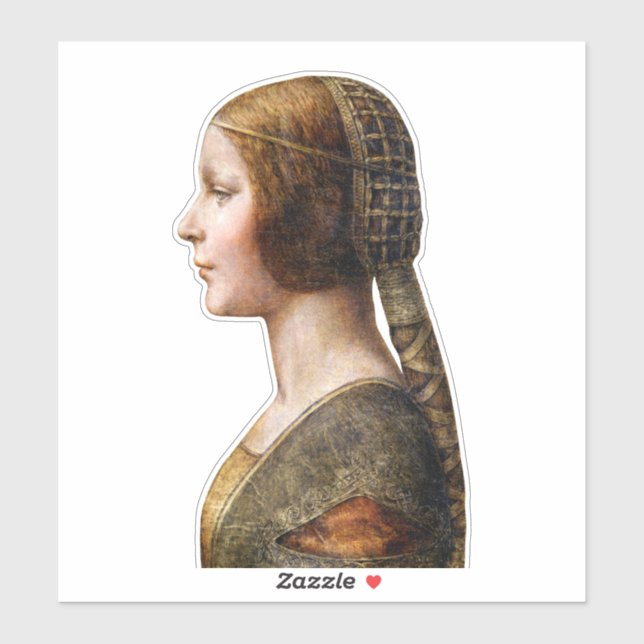 Adesivo Leonardo da Vinci Retrato La Bella Principessa (Folha)