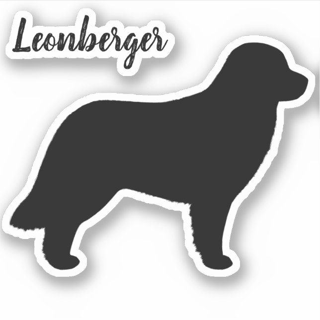 Adesivo Leonberger Dog Silhouette Leo Vinyl Sticker (Frente)