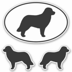 Adesivo Leonberger Dog Silhouette Vinyl Sticker Set