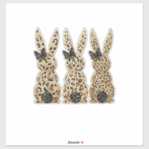 Adesivo Leopardo Coelho Arco Fofo Dia de Páscoa Cristão Di
