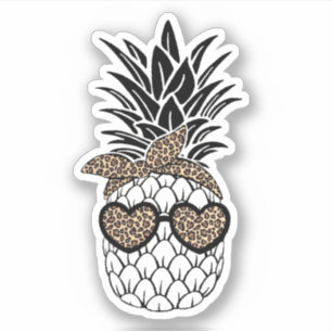 Adesivo Leopardo Pineapple Sunglass Aloha Beaches Hawaii