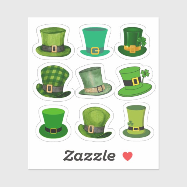 Adesivo Leprechaun Hat Stickers (Folha)