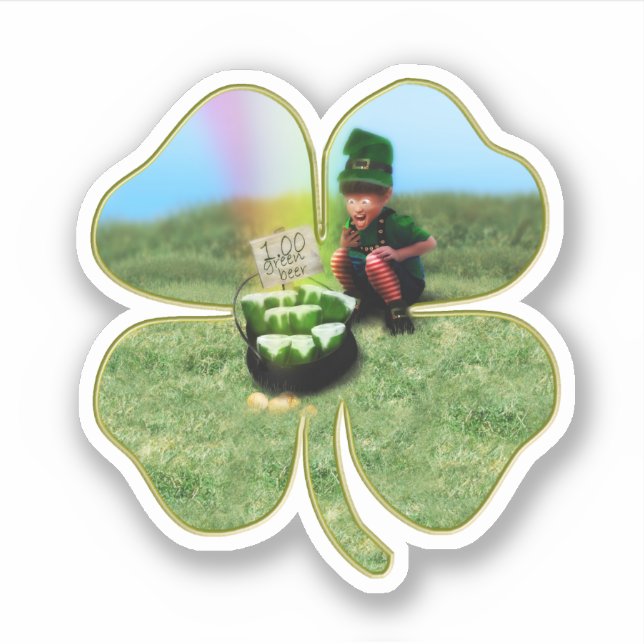 Adesivo Leprechaun St. Patrick's Day (Frente)
