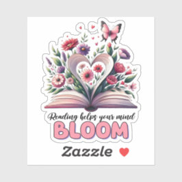 Adesivo Ler ajuda sua mente a florescer