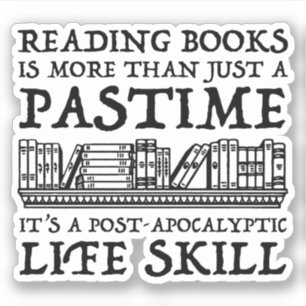 Adesivo Ler Livros É Mais Do Que Apenas Um Pastime
