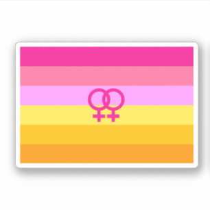 Adesivo Lésbica Dawn Pride WLW