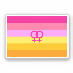 Adesivo Lésbica Dawn Pride WLW