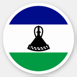 Adesivo Lesotho Flag Round Sticker