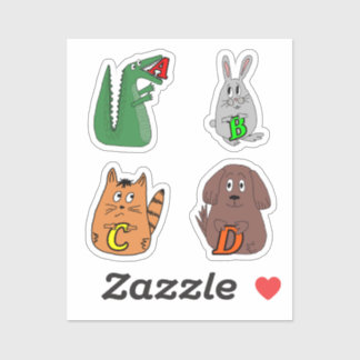 Adesivo Letra A Alligator Baby Bodycase. Cute Animal Alp