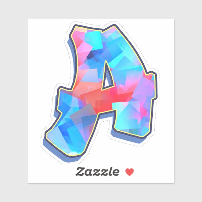 Adesivo Letra A _ Letras alfabéticas do Grafite (Folha)