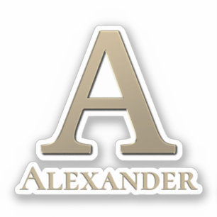 Adesivo Letra A Monograma Inicial