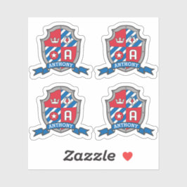 Adesivo Letra A nome personalizado Anthony Eagle cavaleiro