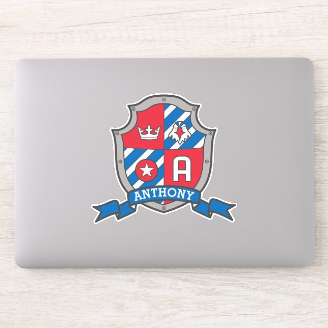 Adesivo Letra A nome personalizado Anthony Eagle cavaleiro (Computador)