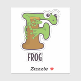 Adesivo Letra alfabética animal - F