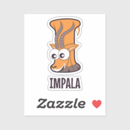 Adesivo Letra alfabética animal - I