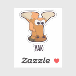 Adesivo Letra alfabética animal - Y (iaque)