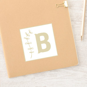 Adesivo Letra B Branco + Blocos de Bebê Neutro ABC Alfabe
