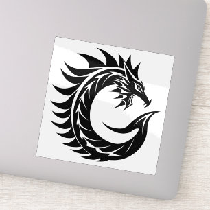 Adesivo Letra C Estilizada com Dragão, Alfabeto de Dragão,