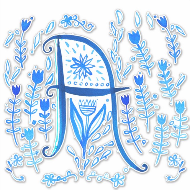 Adesivo Letra d-gota-d-água A (Frente)