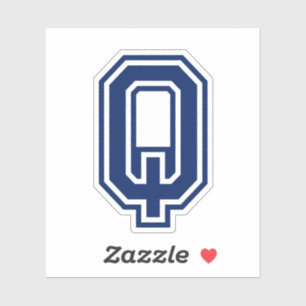 Adesivo Letra de cor personalizada Q alfabeto de fonte uni