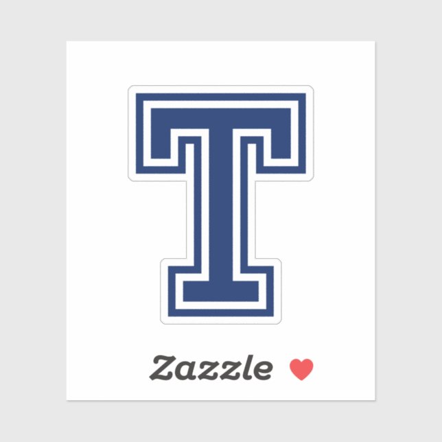 Adesivo Letra de cor personalizada T alfabeto de fonte uni (Folha)