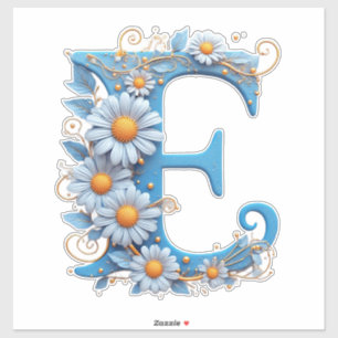 Adesivo Letra Decorativa E Com Esmalte Azul