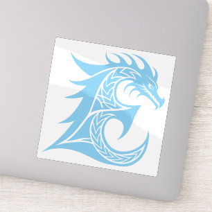 Adesivo Letra E Estilizada com Dragão, Alfabeto de Dragão,
