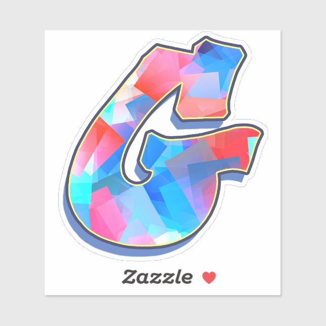 Adesivo Letra G _ Letras alfabéticas do Grafite (Folha)